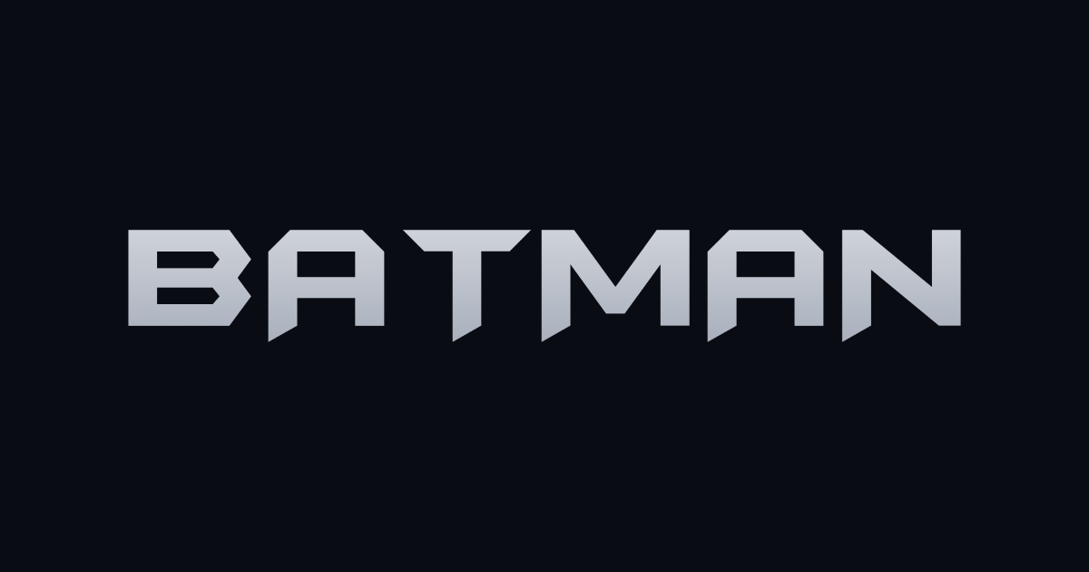 Batman-style lettering rendered with Batman Forever