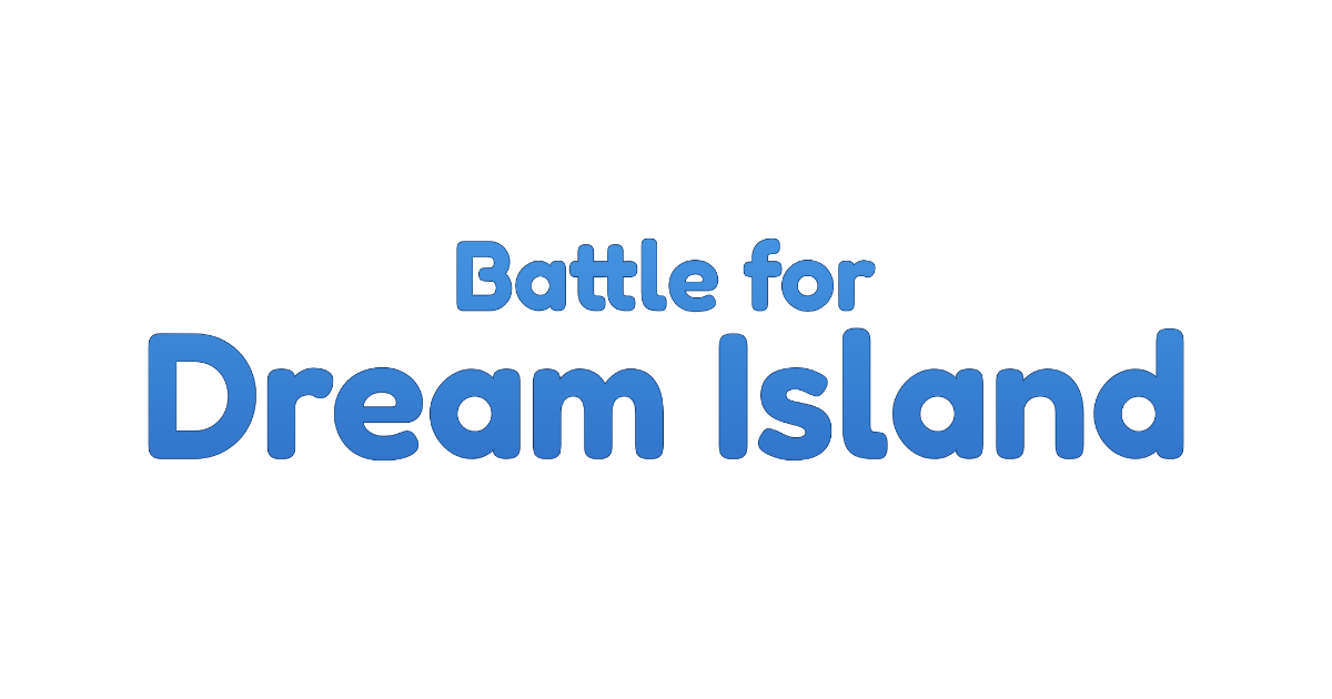 Battle for Dream Island-style lettering rendered with Fredoka