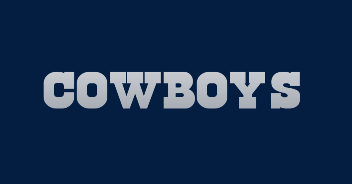 Dallas Cowboys-style lettering rendered with Cowboys