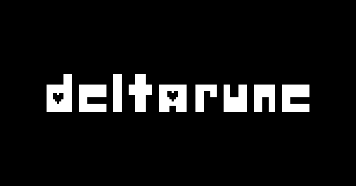 Deltarune-style lettering rendered with Deltarune