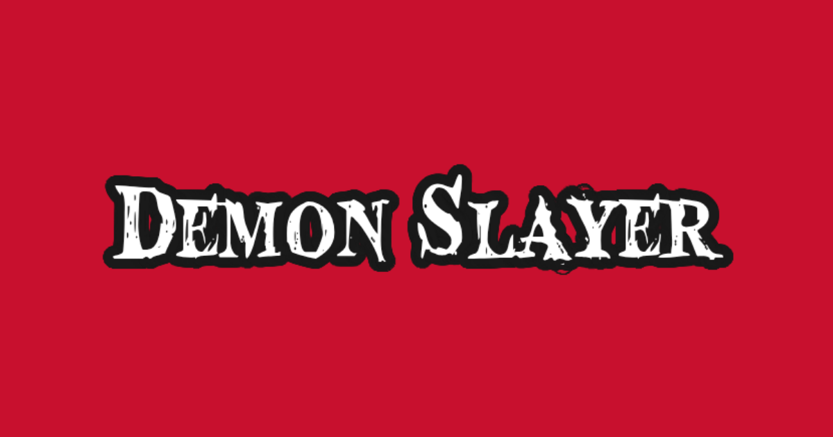 Demon Slayer-style lettering rendered with Blood Crow Condensed