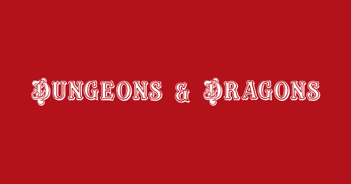 Dungeons & Dragons-style lettering rendered with Masquerade