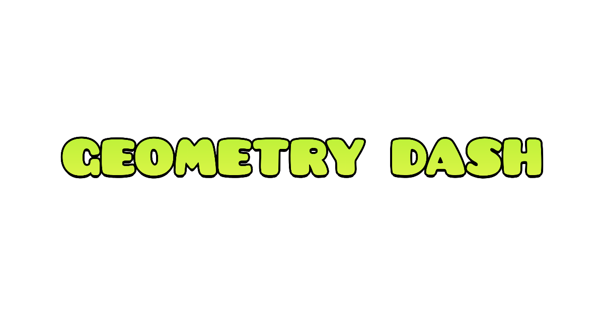 Geometry Dash lettering