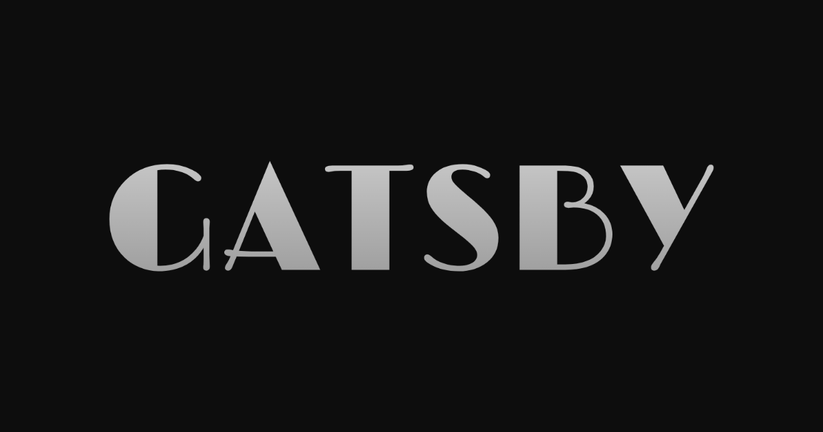 The Great Gatsby-style lettering rendered with Limelight
