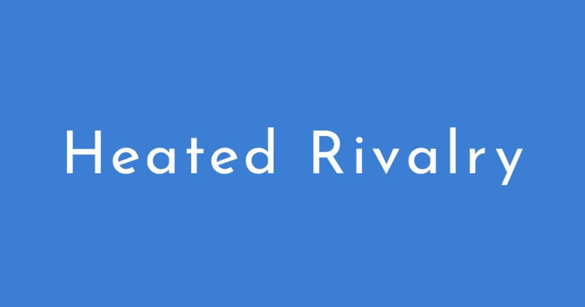 Heated Rivalry-style lettering rendered with Josefin Sans