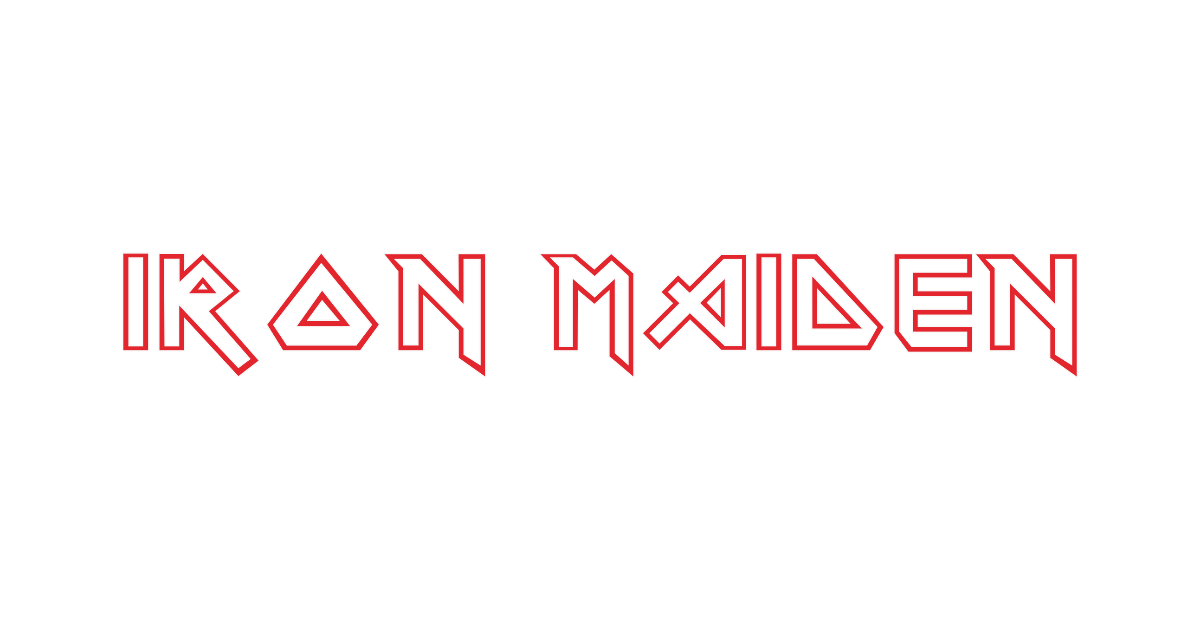 Iron Maiden-style lettering rendered with Iron Maiden