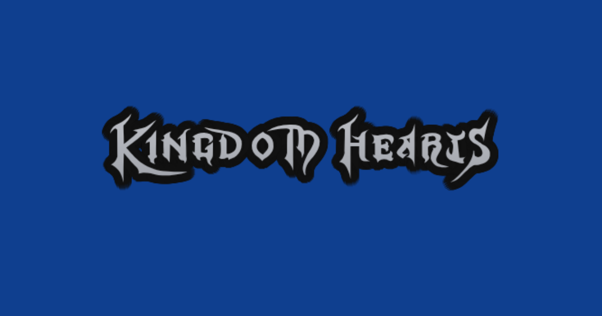 Kingdom Hearts-style lettering rendered with Kingdom Hearts