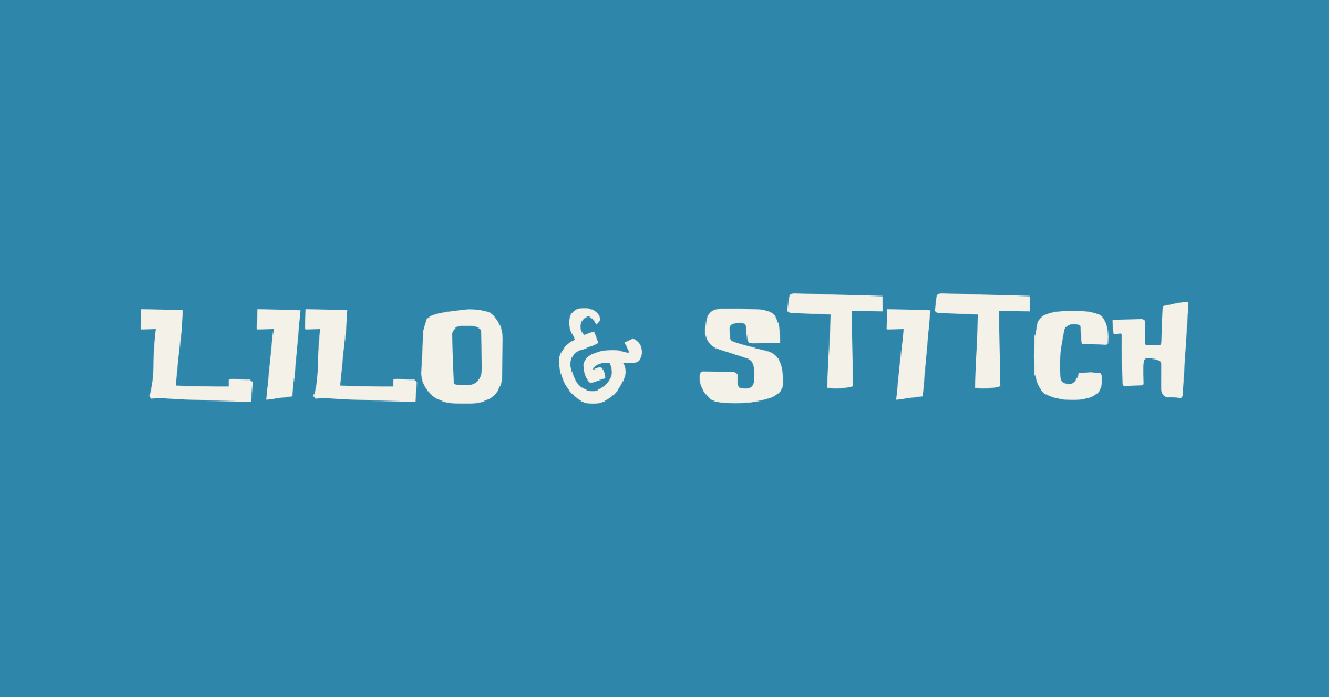 Lilo & Stitch lettering