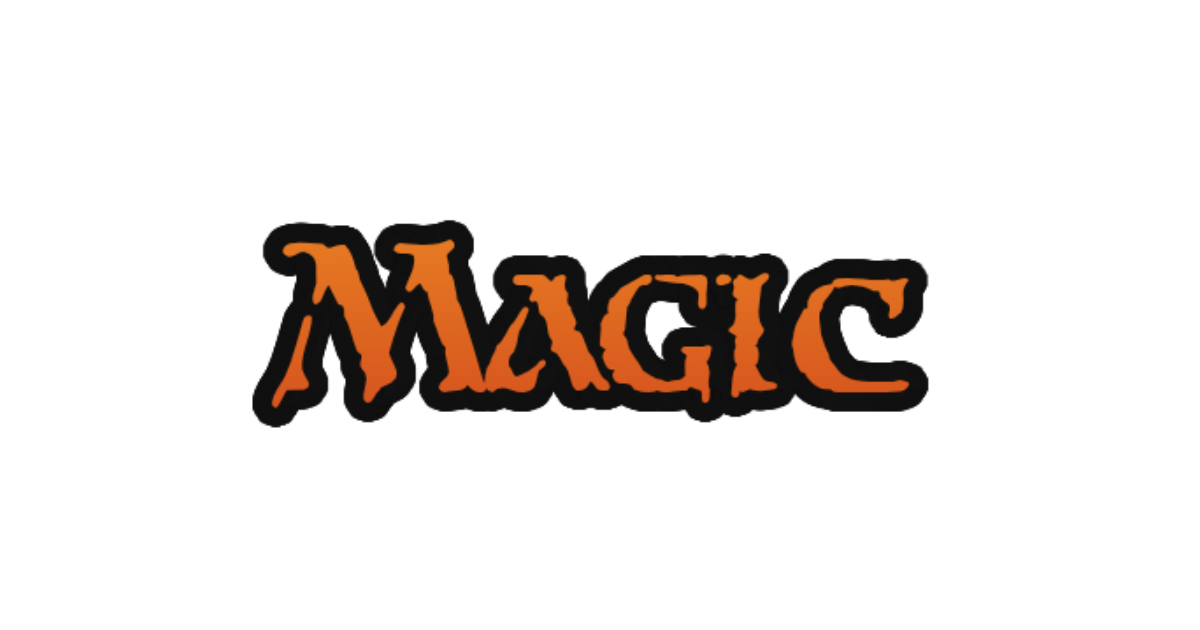 Magic: The Gathering-style lettering rendered with Satan's Minions