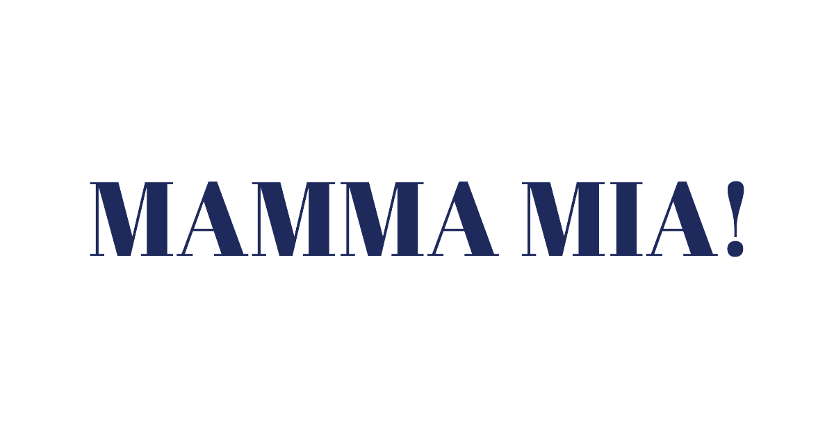 Mamma Mia-style lettering rendered with Abril Fatface