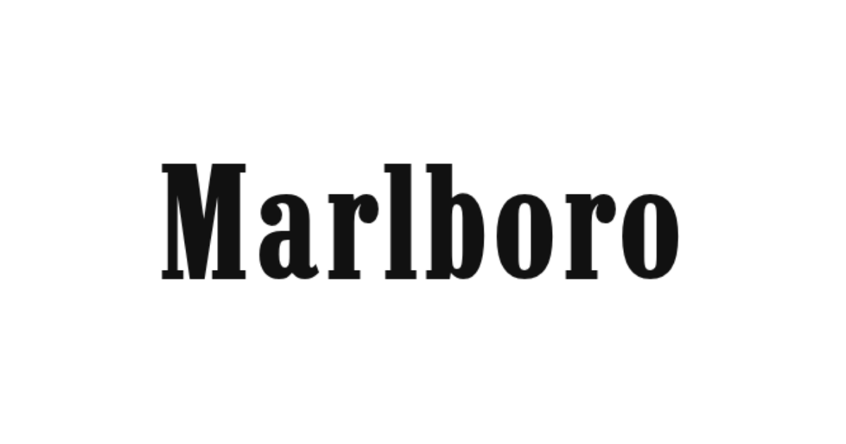 Marlboro-style lettering rendered with Marlboro