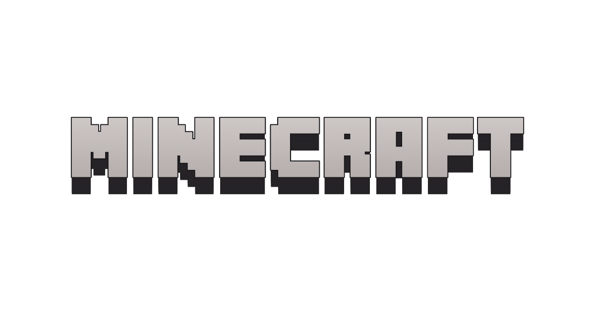 Minecraft-style lettering rendered with Minecrafter (logo)