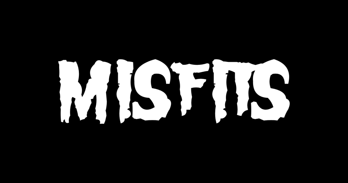 Misfits-style lettering rendered with Misfits