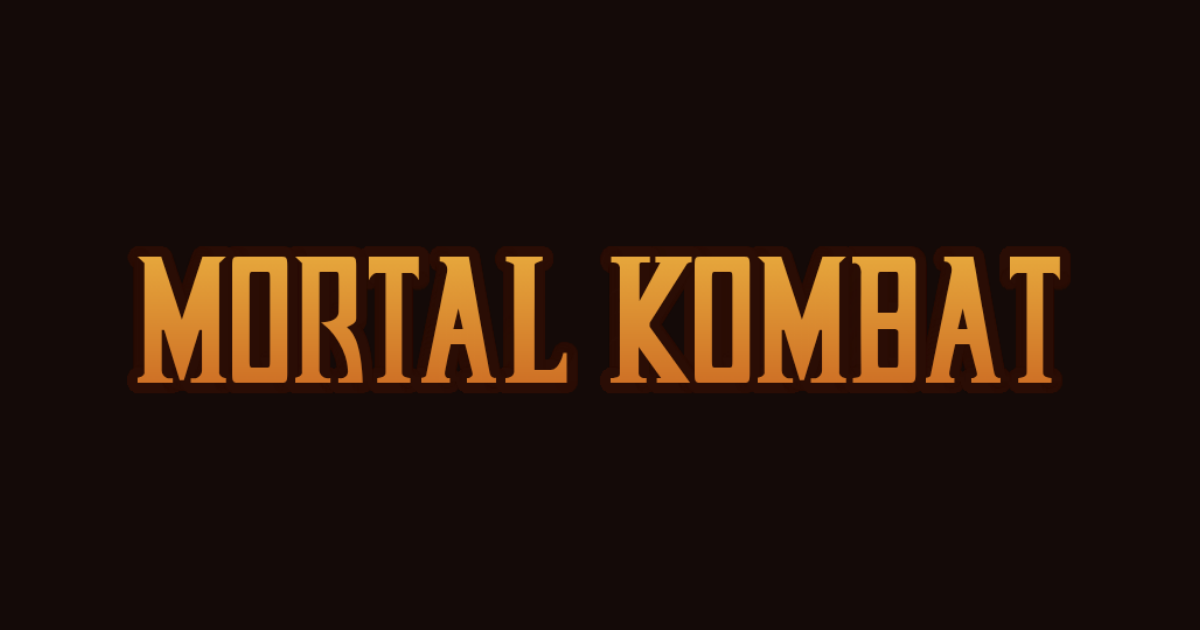 Mortal Kombat-style lettering rendered with MK Title