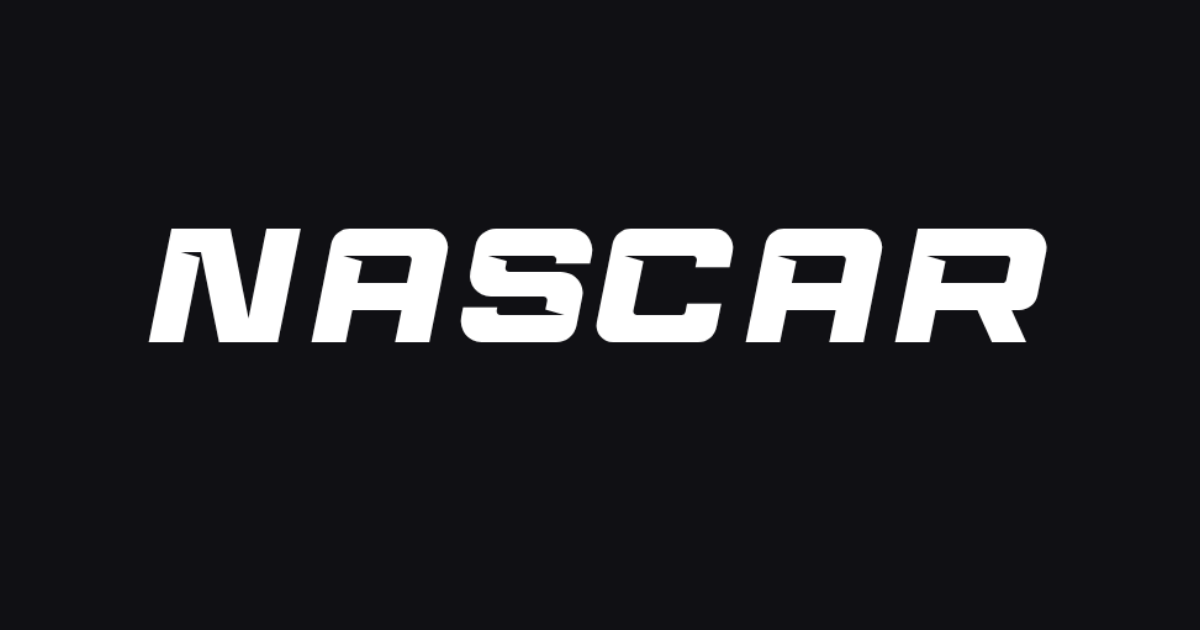 NASCAR-style lettering rendered with Race Sport