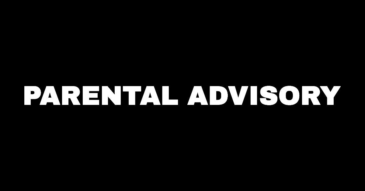 Parental Advisory-style lettering rendered with Archivo Black