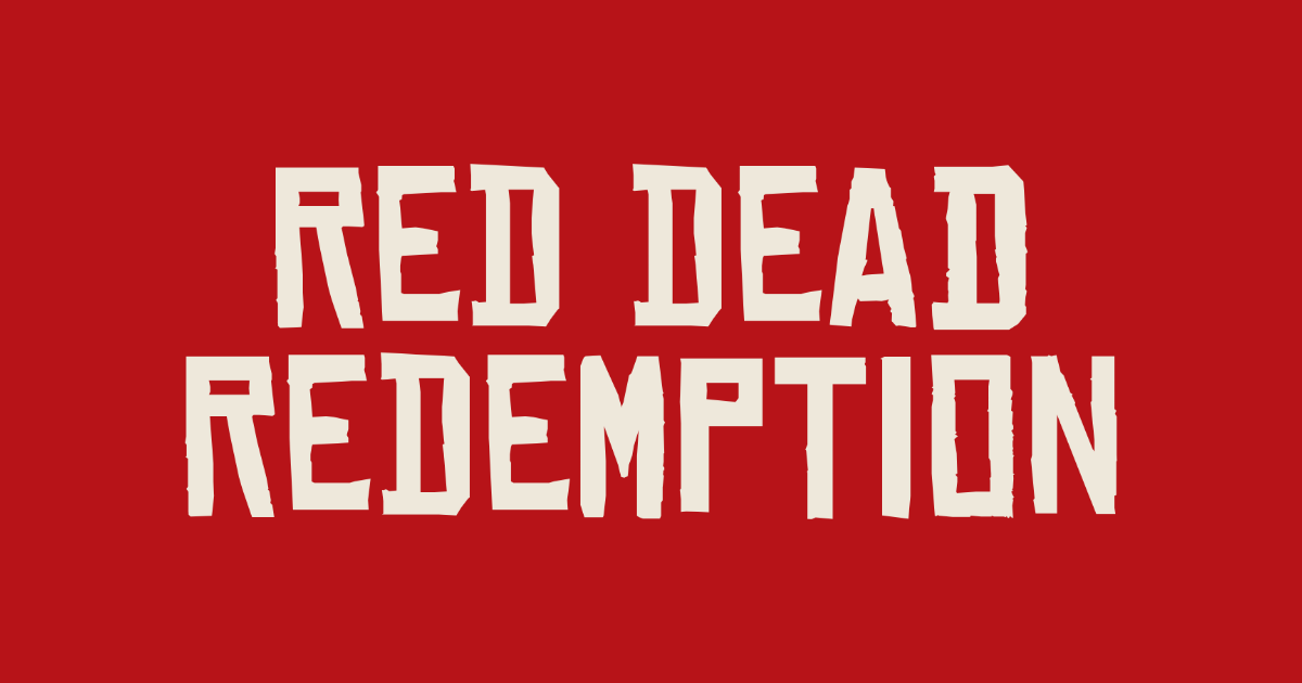 Red Dead Redemption lettering