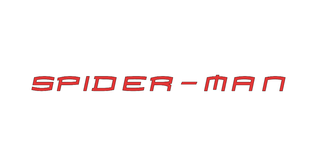 Spider-Man-style lettering rendered with Homoarakhn