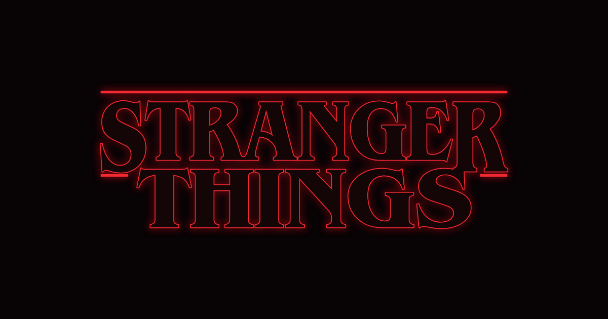 Stranger Things-style lettering rendered with ITC Benguiat Bold Condensed
