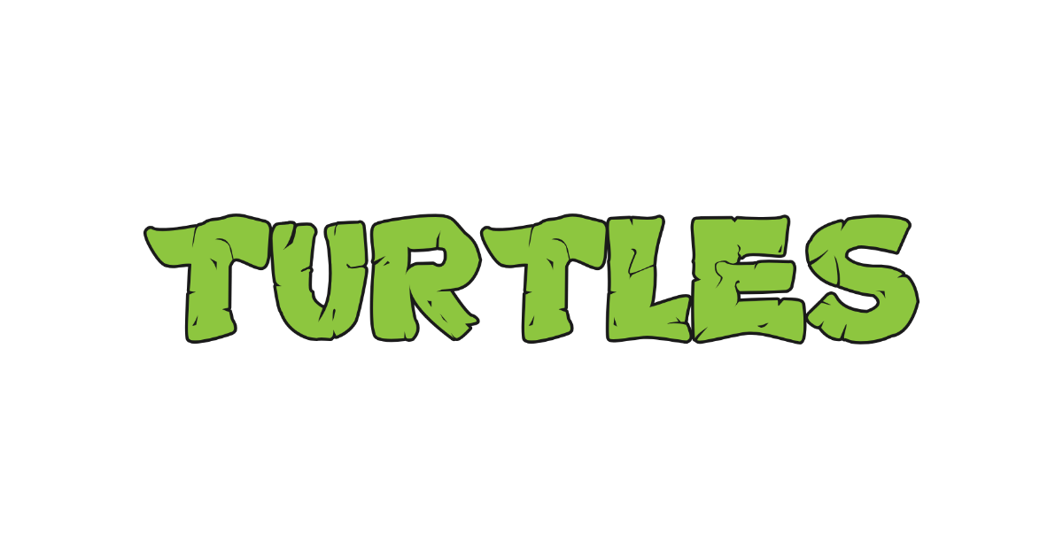 Teenage Mutant Ninja Turtles-style lettering rendered with Turtles
