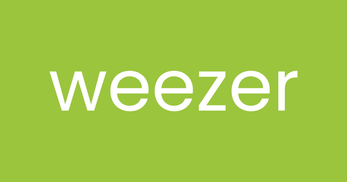 Weezer-style lettering rendered with Poppins