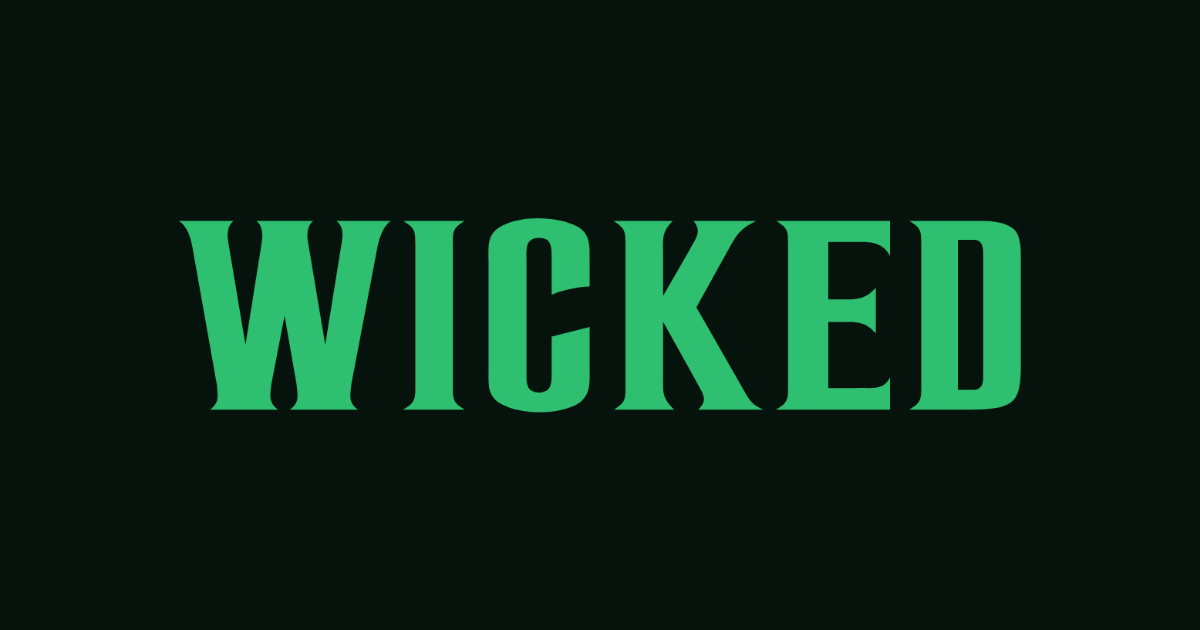 Wicked-style lettering rendered with Rubens Wide