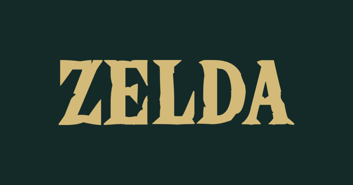 The Legend of Zelda-style lettering rendered with The Wild Breath of Zelda